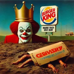 CLOWN KING SHOVELING TRASH INTO YOUR SOUL