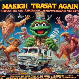 MONSTERS FEASTING ON GARBAGE AND GORE