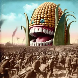 CORN MONSTER DEVOURING HUMANITY'S SOULS