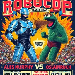 ROBOT COPS AND TRASH MONSTERS THROWING SHIT