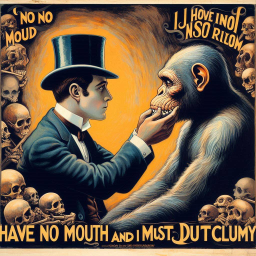 MAN AND MONKEY SHARING A GORY SECRET