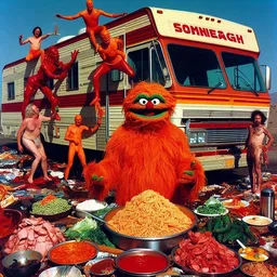 MONSTERS FEASTING ON A CARNIVAL OF CARNAGE