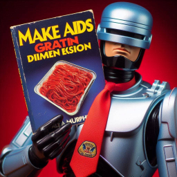 ROBOT SERVING PASTA ON A PLATTER OF CHAOS