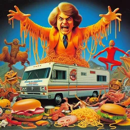 SPAGHETTI MONSTER VOMITING CARNAGE ON WHEELS