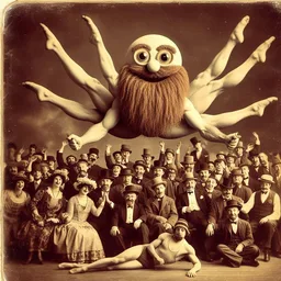 SPIDER WITH LEGS FOR DAYS AND A BEARD