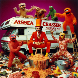 SPAGHETTI MONSTERS SHITTING ON TRASH MOUNTAINS