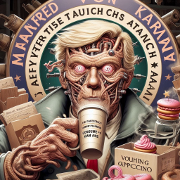 ROBOTIC HEAD DRINKING HUMAN SOULS FOR BREAKFAST