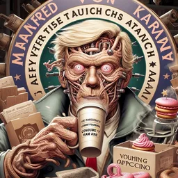 ROBOTIC HEAD DRINKING HUMAN SOULS FOR BREAKFAST