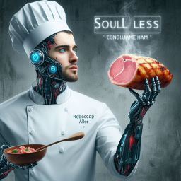 ROBOT CHEF SERVING SOULLESS MEAT