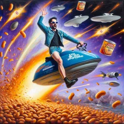 SPACE COWBOY RIDING A BEANSTALK OF CHAOS