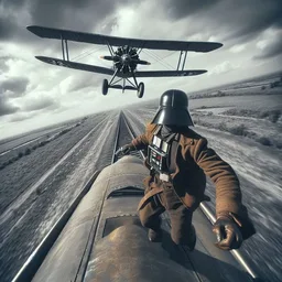VILLAIN RIDING A TRAIN OF DEATH