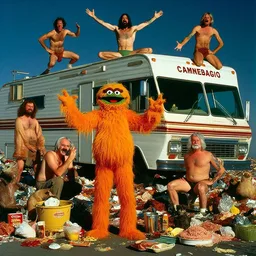 MONSTERS DANCING IN A TRASH CARNIVAL