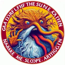 MONSTER CUMMING FROM THE SUN'S GORY MOUTH