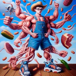 HUMAN MEAT MACHINE SPITTING OUT SNACKS