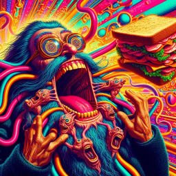 SANDWICHES SHOVING FACES INTO THE VOID