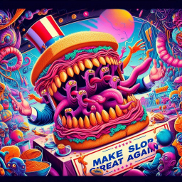 MONSTER BURGER EATING THE AMERICAN DREAM