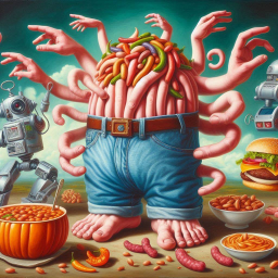 SPAGHETTI ARMS GRABBING FOR FAST FOOD GLORY