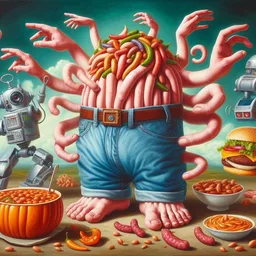SPAGHETTI ARMS GRABBING FOR FAST FOOD GLORY