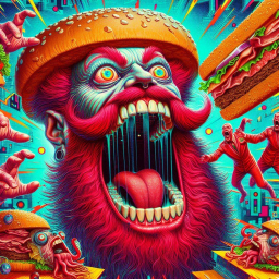 BURGER BEAST DEVOURING DIGITAL SOULS
