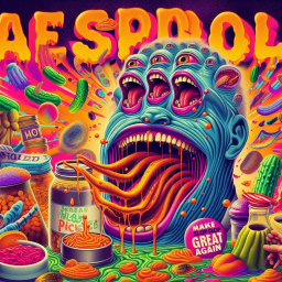 MULTI-EYED MONSTER VOMITING GOOEY CHAOS