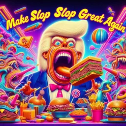 SANDWICHES SHOVING FACES INTO GOOEY GLUTTONY