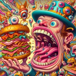 MOUTH FUCKING A BURGER'S GUTS OUT