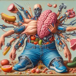 BRAIN-CHURNING MEAT MACHINE SPITTING OUT VEGGIES