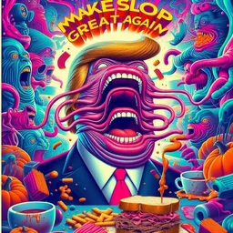 SLIME DRIPPING FROM A CLOWN'S MOUTH