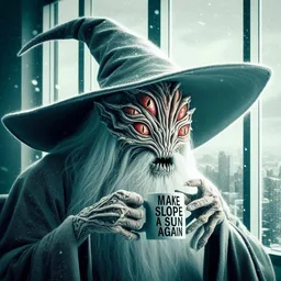 WIZARD SIPPING ON NIGHTMARES IN A CITY OF SHADOWS