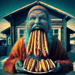 MAN EATING HOT DOGS LIKE A GLUTTONOUS BEAST