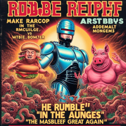 ROBOTIC PIGS EATING BURGERS IN HELL'S KITCHEN