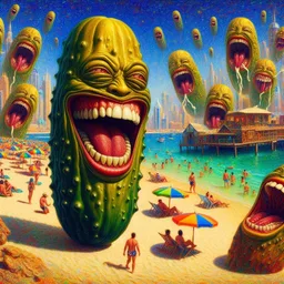PICKLES SCREAMING AT SUNBATHERS' SOULS