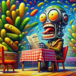 ROBOT CHEWS ON PICKLES LIKE A GLUTTONOUS BEAST