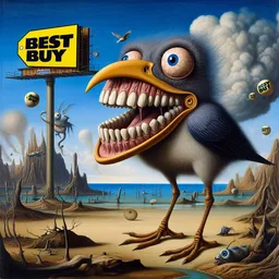BIRD WITH TEETH SCREAMING AT THE VOID