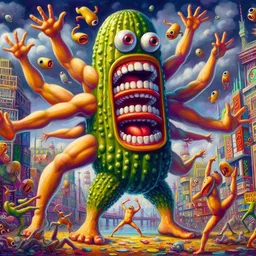 PICKLE MONSTER TEARING CITIES APART WITH ARMS