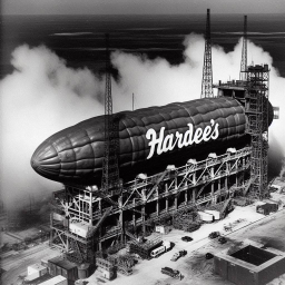 FLOATING COCK OF FAST FOOD IN THE SKY