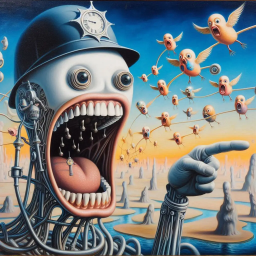 MOUTH SCREAMING OUT BIRDS OF CHAOS