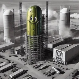 PICKLE TOWERING OVER INDUSTRIAL CARNAGE