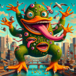 CREEPY CUCUMBER MONSTER SPITTING OUT BIRDS