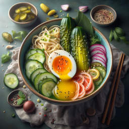 NOODLES SLURPING ON CUCUMBER'S GREEN DICK