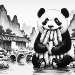 PANDA CHOKING ON CUCUMBERS LIKE A BOSS