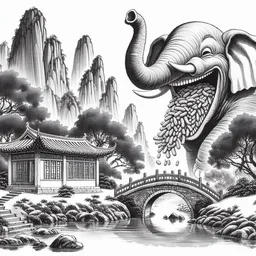 ELEPHANT SPITTING OUT NUTS LIKE A BOSS