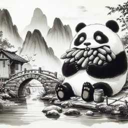 PANDA CHOKING ON CUCUMBER DICK PILES