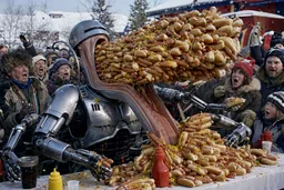 ROBOT YEETING HOT DOGS LIKE A BOSS