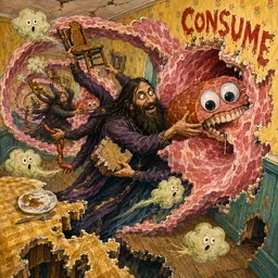 MEAT MONSTER DEVOURING THE HOUSE OF GLUTTONY