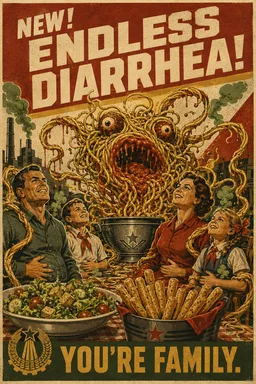PASTA MONSTER SHITTING ON FAMILY VALUES