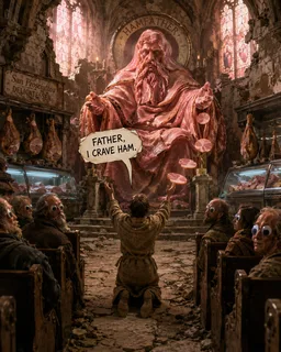 HAM FATHER FEASTING ON HUMAN DESPAIR
