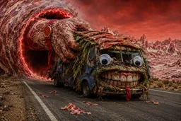 MEATY MONSTER EATING THE ROAD'S SOUL