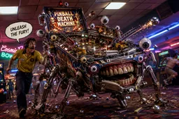 PINBALL MACHINE EATING SOULS FOR BREAKFAST